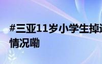 #三亚11岁小学生掉进下水道遇难# 到底什么情况嘞