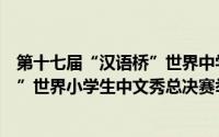 第十七届“汉语桥”世界中学生中文比赛和第四届“汉语桥”世界小学生中文秀总决赛举行 到底什么情况嘞