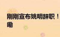 刚刚宣布姚明辞职！他将接任 到底什么情况嘞