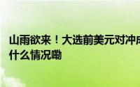 山雨欲来！大选前美元对冲成本已飙升至近两年来最高 到底什么情况嘞