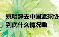 姚明辞去中国篮球协会主席职务 郭振明接任 到底什么情况嘞