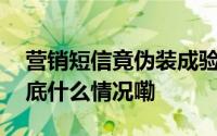 营销短信竟伪装成验证码“轰炸”消费者 到底什么情况嘞