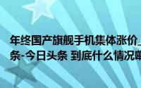 年终国产旗舰手机集体涨价_快科技_2024年11月01日_微头条-今日头条 到底什么情况嘞