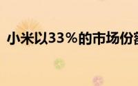 小米以33％的市场份额领先的智能电视市场