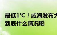 最低1℃！威海发布大风黄色预警和降温预报 到底什么情况嘞