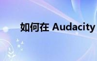如何在 Audacity 中为音频添加效果