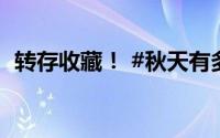 转存收藏！ #秋天有多美# 到底什么情况嘞
