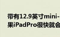 带有12.9英寸mini-LED升级功能的2021苹果iPadPro很快就会到货