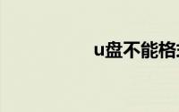 u盘不能格式化怎么办