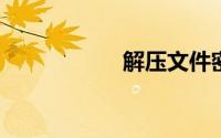 解压文件密码破解器