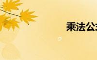 乘法公式excel