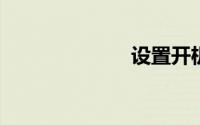 设置开机启动项