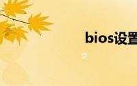 bios设置u盘启动