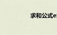 求和公式excel怎么用