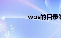 wps的目录怎么自动生成