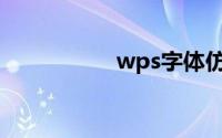 wps字体仿宋gb2312