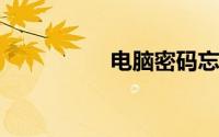 电脑密码忘记了怎么办