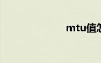 mtu值怎么设置