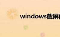 windows截屏的快捷键是什么