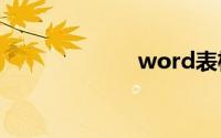 word表格加斜线
