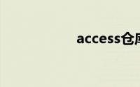 access仓库管理系统