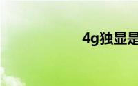 4g独显是什么意思