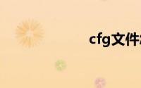 cfg文件怎么打开