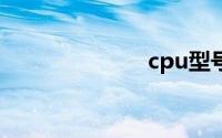 cpu型号哪个好