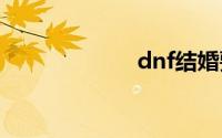 dnf结婚要多少钱