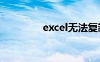 excel无法复制到另一表格