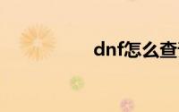 dnf怎么查询全服角色