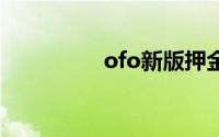 ofo新版押金怎么退不了