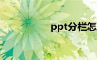ppt分栏怎么设置分栏