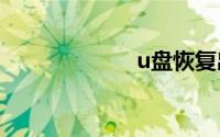 u盘恢复出厂设置