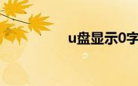 u盘显示0字节如何修复