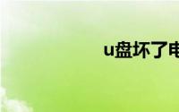 u盘坏了电脑读不出