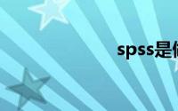 spss是做什么的