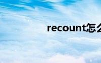 recount怎么开两个窗口