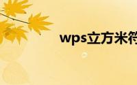 wps立方米符号怎么打m3