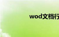 wod文档行间距怎么调