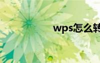 wps怎么转换成word