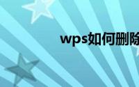wps如何删除空白页word