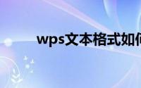wps文本格式如何转换成数字格式