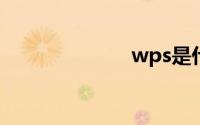 wps是什么软件