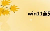 win11蓝牙怎么打开