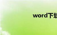 word下划线不显示