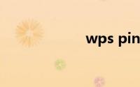 wps pin码是什么