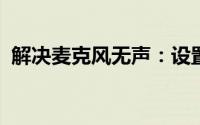 解决麦克风无声：设置教程与常见问题排查