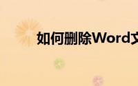 如何删除Word文档中的单独一页