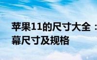 苹果11的尺寸大全：全面解析iPhone 11屏幕尺寸及规格